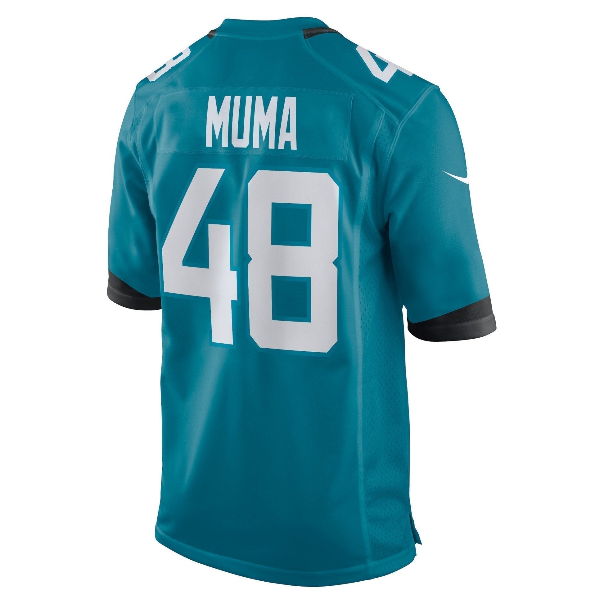 Chad Muma Jacksonville Jaguars Game Jersey - Teal football jersey product view 3
