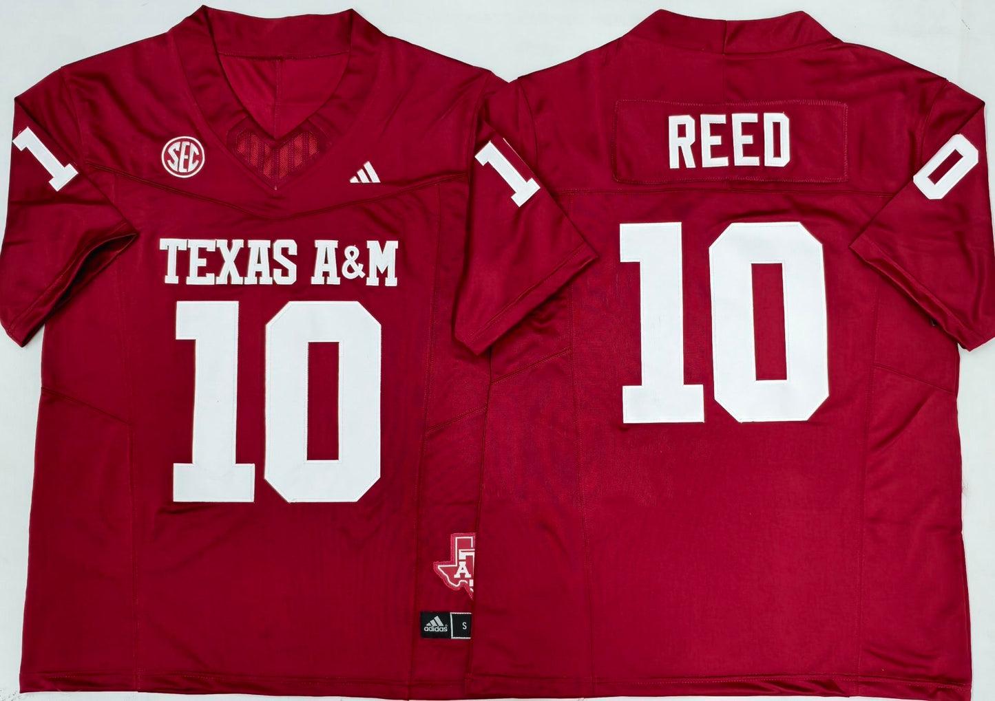 Men's Texas A&M Aggies Marcel Reed Red Player Game Jersey sports jersey product view 1