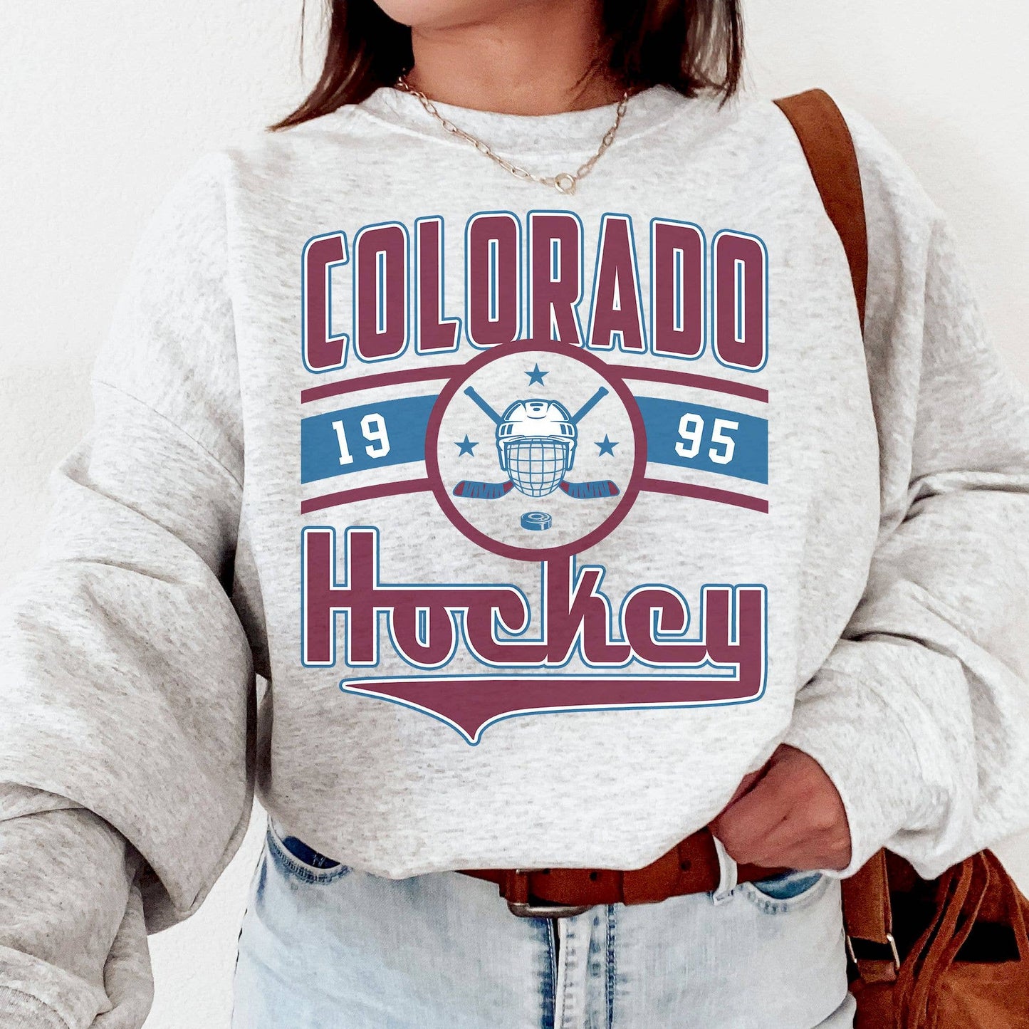 Retro Colorado Avalanche 1995 Hockey Fan Sweat Sweatshirt Unisex T-shirt, Sweatshirt, Hoodie, Long Sleeve Tee - T-Shirt, Sweatshirt, Hoodie