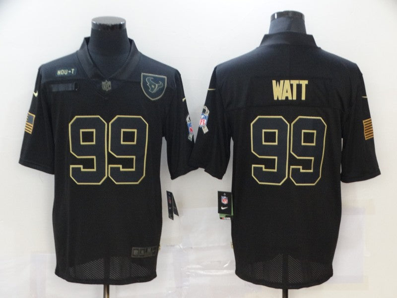 Men's Houston Texans J.J. Watt #99 Black Game Player Jersey1 football jersey product view 1