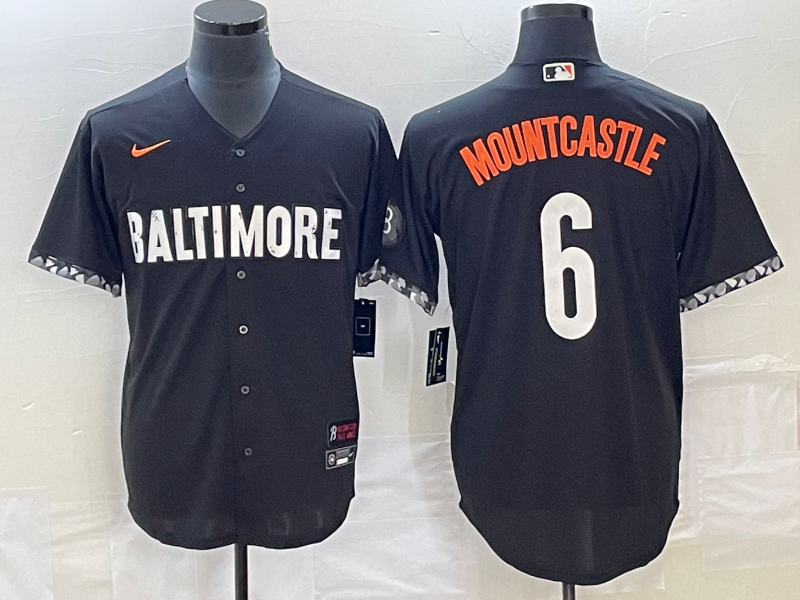 Men's Baltimore Orioles Ryan Mountcastle Black 2023 City Connect Replica Player Jersey baseball jersey product view 1