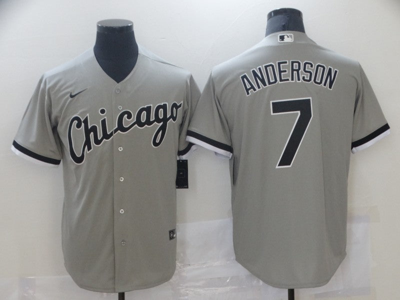 Men's Chicago White Sox Tim Anderson #7 Gray Replica Baseball Jersey1 baseball jersey product view 1