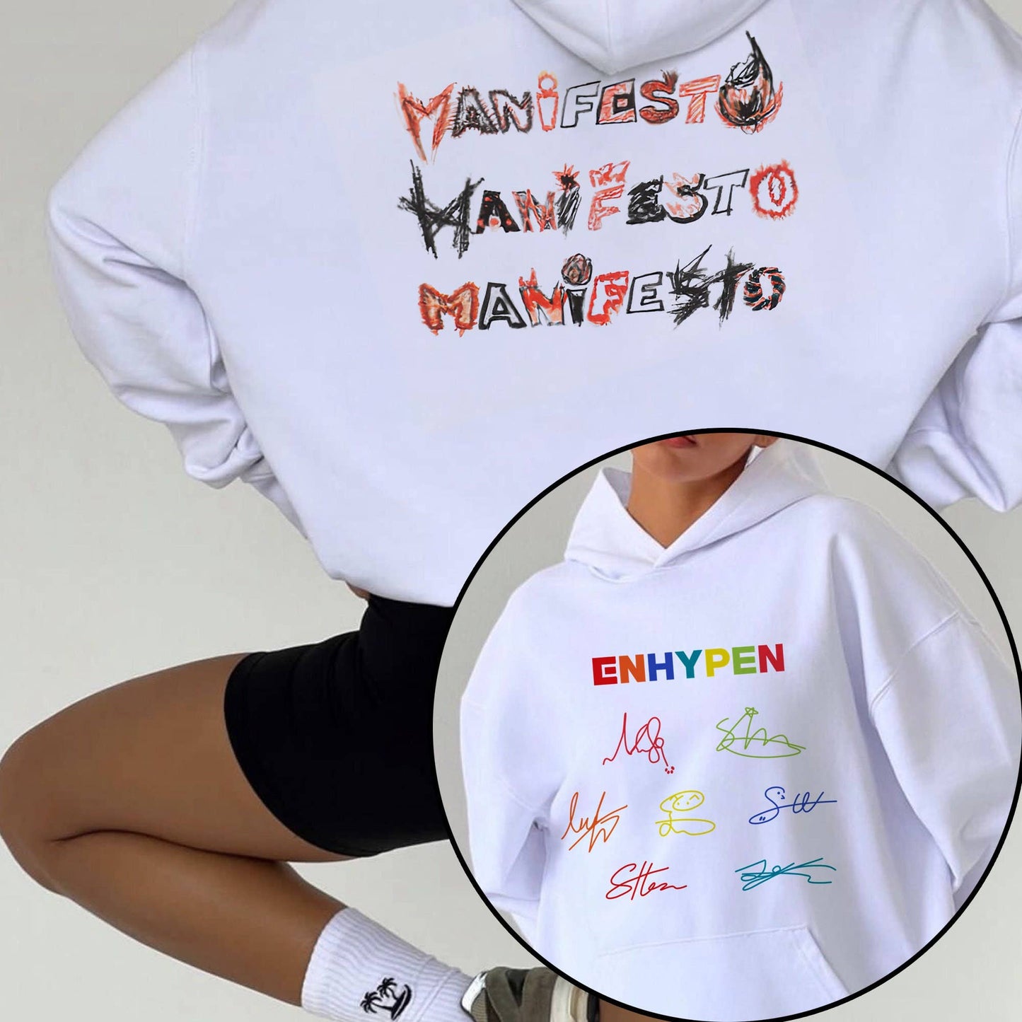 Enhypen Manifesto 2024 World Tour Sweatshirt Collection - Fe Unisex T-shirt, Sweatshirt, Hoodie, Long Sleeve Tee - T-Shirt, Sweatshirt, Hoodie