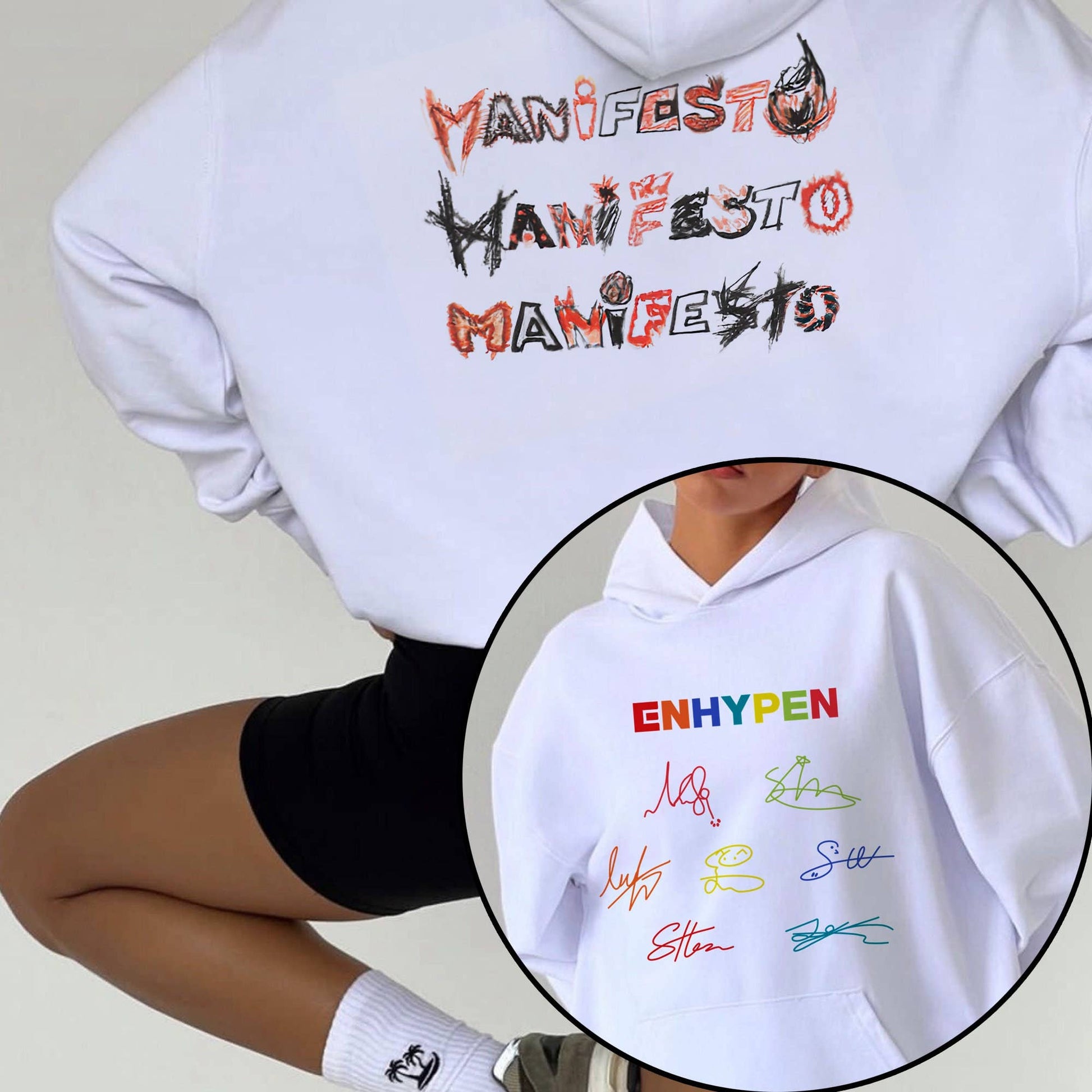 Enhypen Manifesto 2024 World Tour Sweatshirt Collection - Fe Unisex T-shirt, Sweatshirt, Hoodie, Long Sleeve Tee - T-Shirt, Sweatshirt, Hoodie