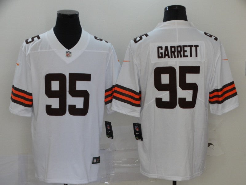 Men's Cleveland Browns Myles Garrett White Player Game Jersey football jersey product view 1