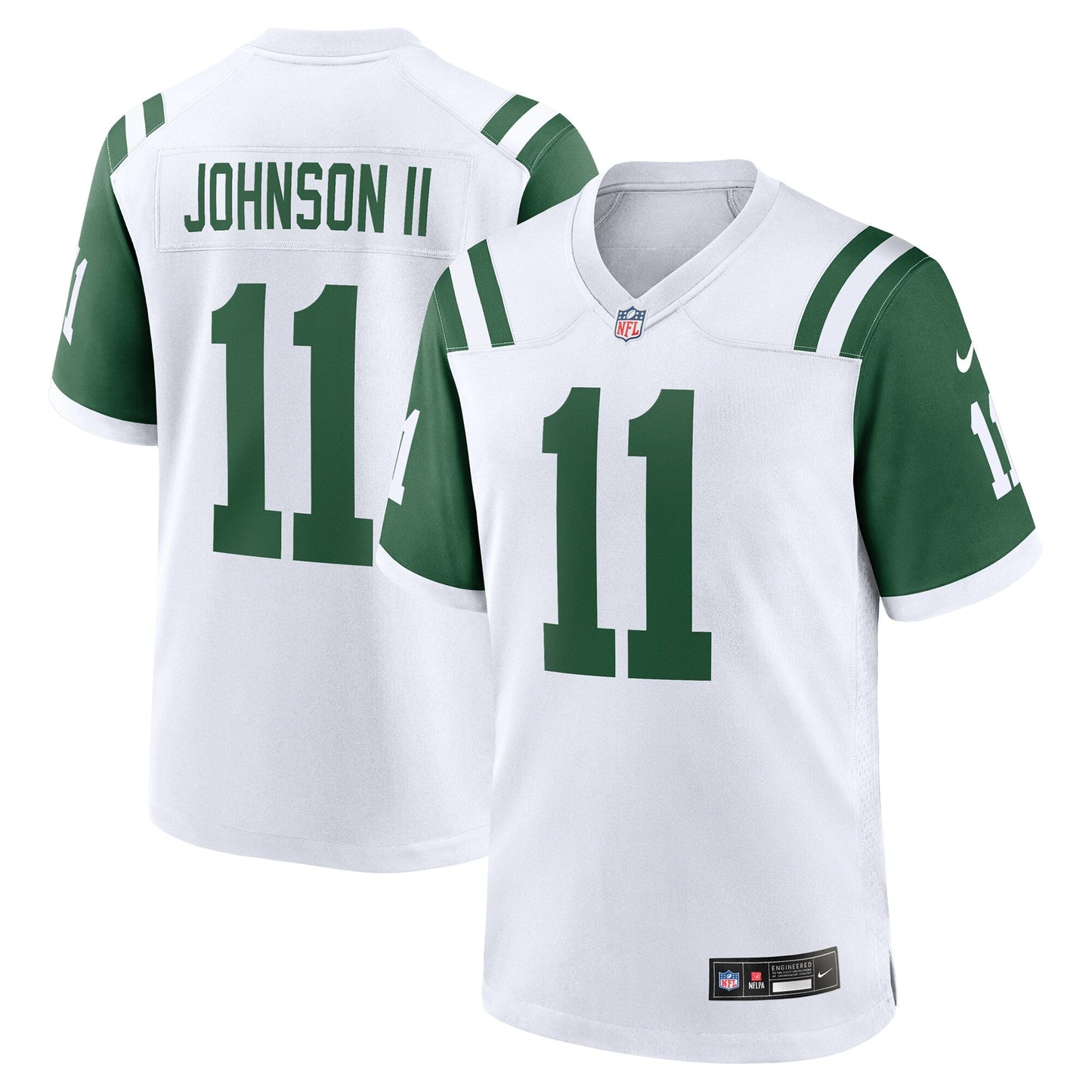 Jermaine Johnson II New York Jets Classic Alternate Game Jersey - White football jersey product view 1