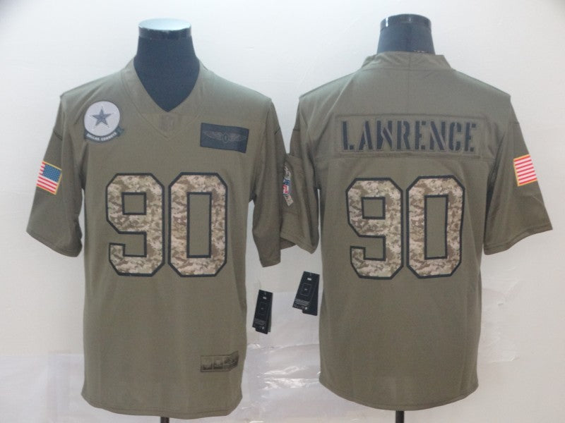 Men's Dallas Cowboys DeMarcus Lawrence #90 Brown Game Jersey1 football jersey product view 1