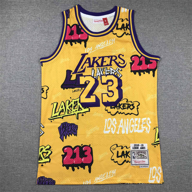 Lakers #23 Graffiti Edition Jersey basketball jersey product view 1