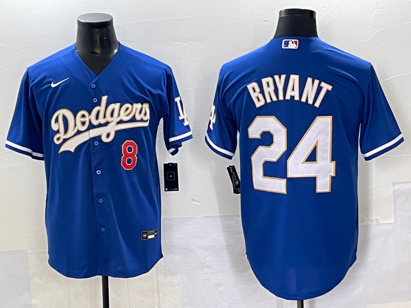 Men's Los Angeles Dodgers Kris Bryant -24 Royal Replica Player Jersey basketball jersey product view 1