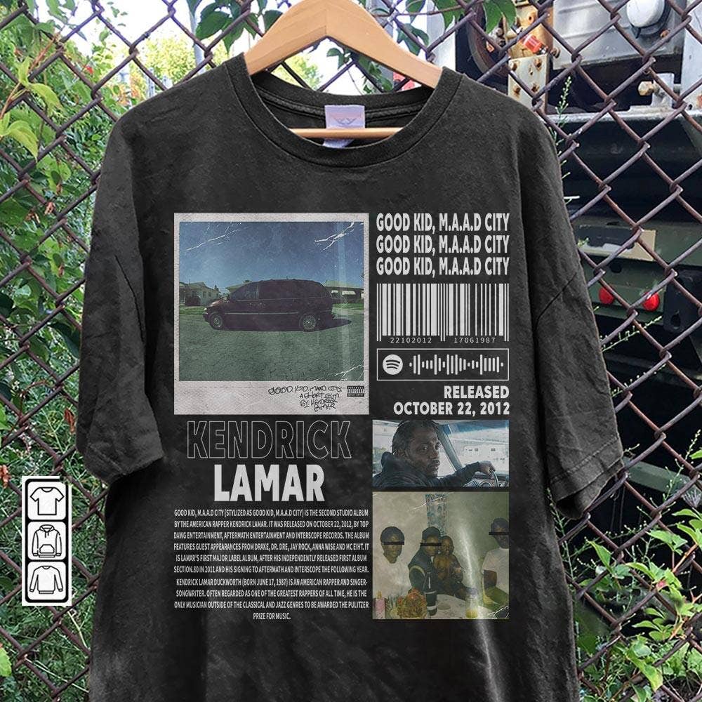 Kendrick Lamar Good Kid, M.A.A.D City 90s Rap Tee Unisex T-shirt, Sweatshirt, Hoodie, Long Sleeve Tee - T-Shirt, Sweatshirt, Hoodie