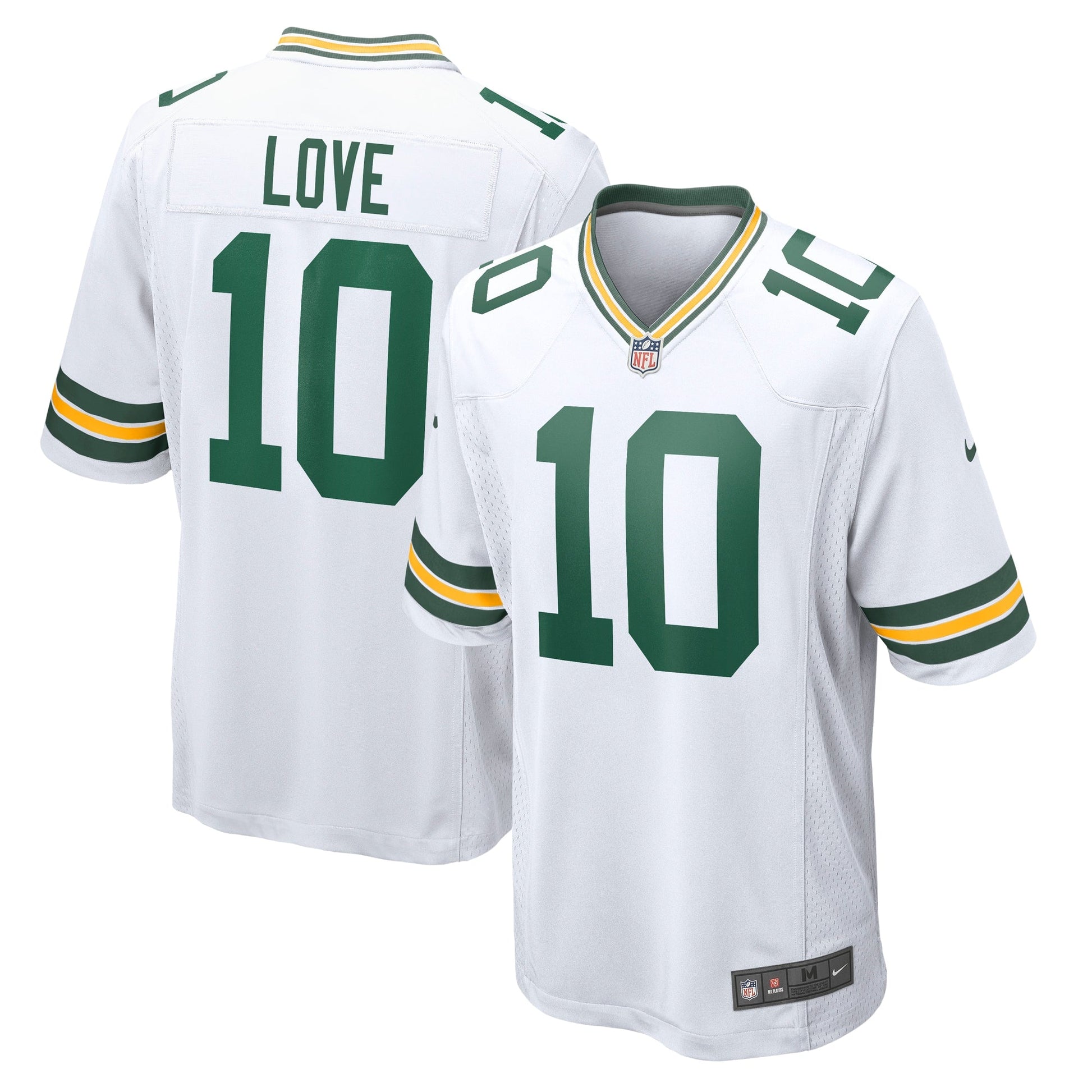 Jordan Love Green Bay Packers Game Jersey - White football jersey product view 1