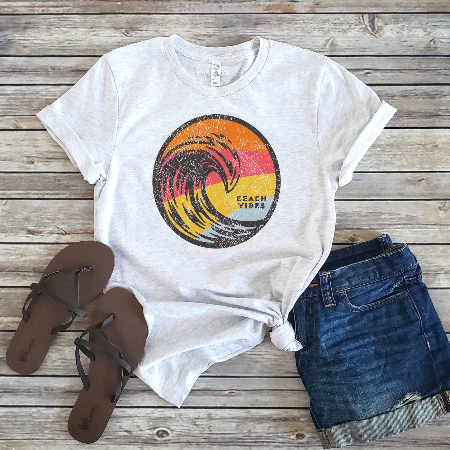 Beach Vibes Wave Tee | Summer | Beach | Sizes XS-2XL Unisex T-shirt, Sweatshirt, Hoodie, Long Sleeve Tee - T-Shirt, Sweatshirt, Hoodie