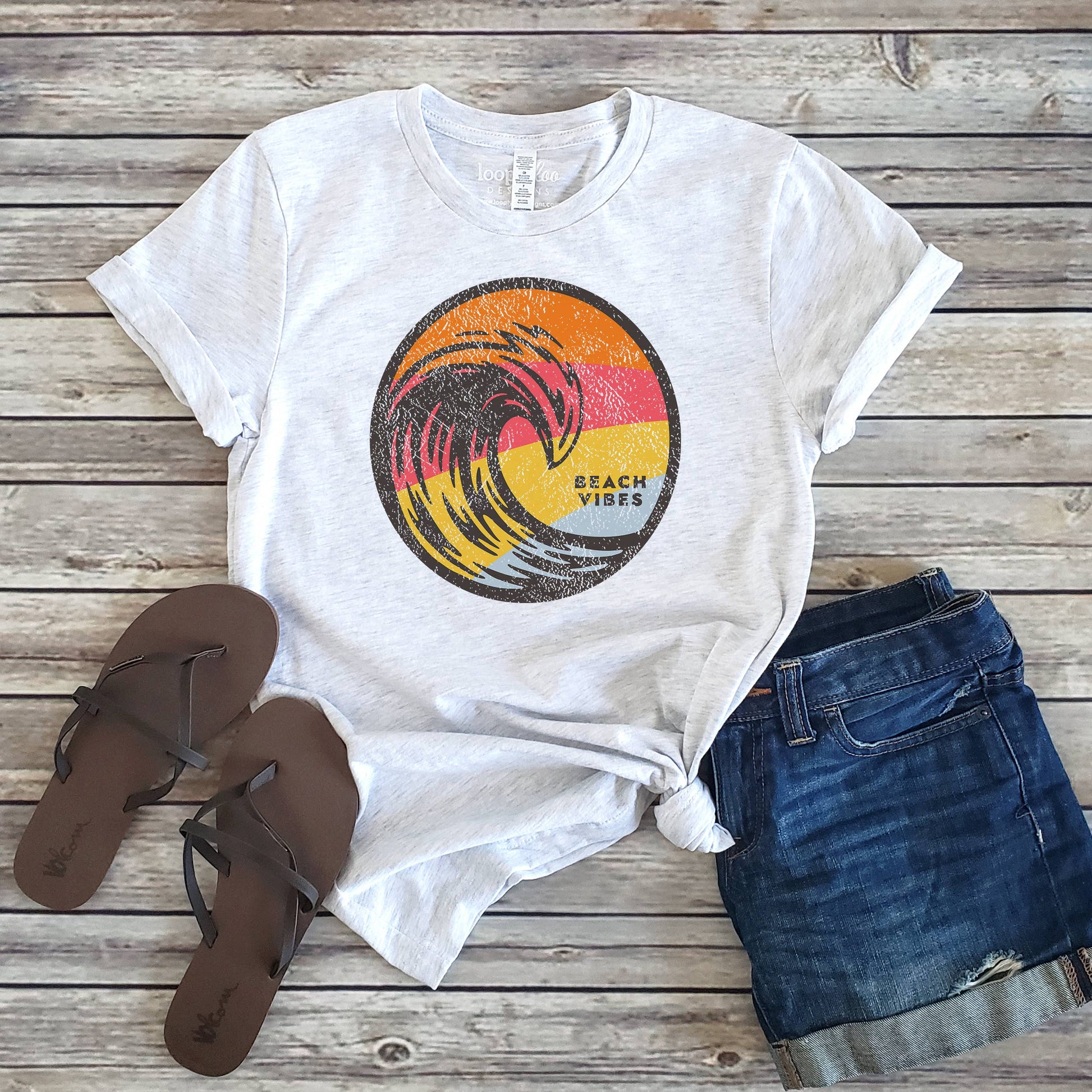 Beach Vibes Wave Tee | Summer | Beach | Sizes XS-2XL Unisex T-shirt, Sweatshirt, Hoodie, Long Sleeve Tee - T-Shirt, Sweatshirt, Hoodie