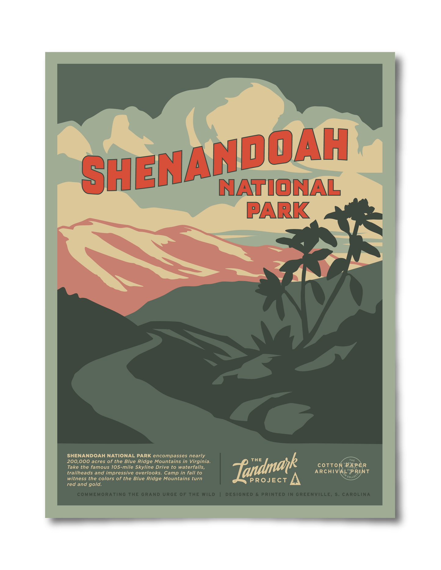 Shenandoah National Park Poster Unisex T-shirt, Sweatshirt, Hoodie, Long Sleeve Tee - T-Shirt, Sweatshirt, Hoodie