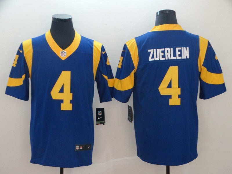 Men's Los Angeles Rams Greg Zuerlein Blue Game Jersey football jersey product view 1
