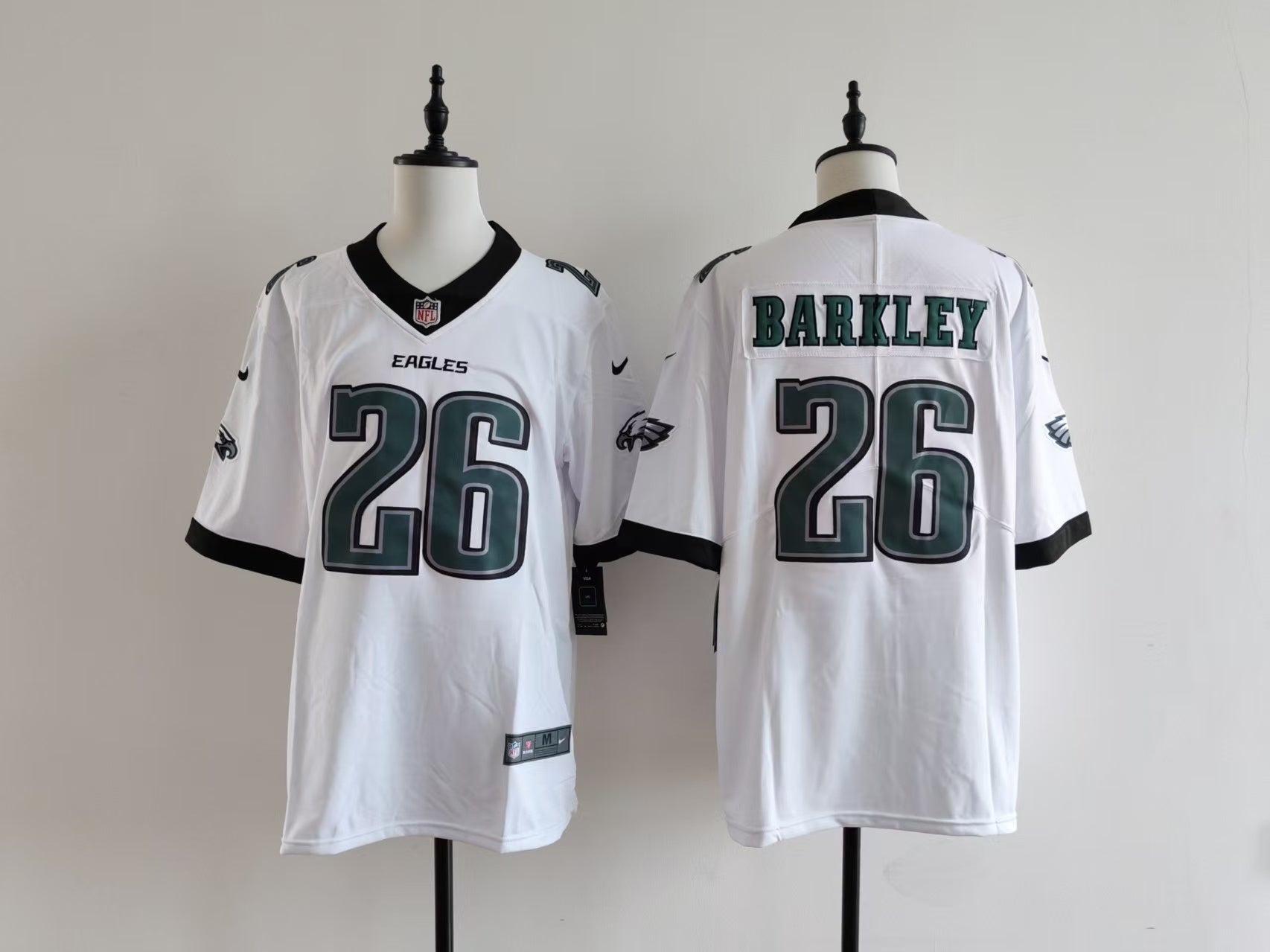 Men's Philadelphia Eagles Saquon Barkley Jersey-white football jersey product view 1