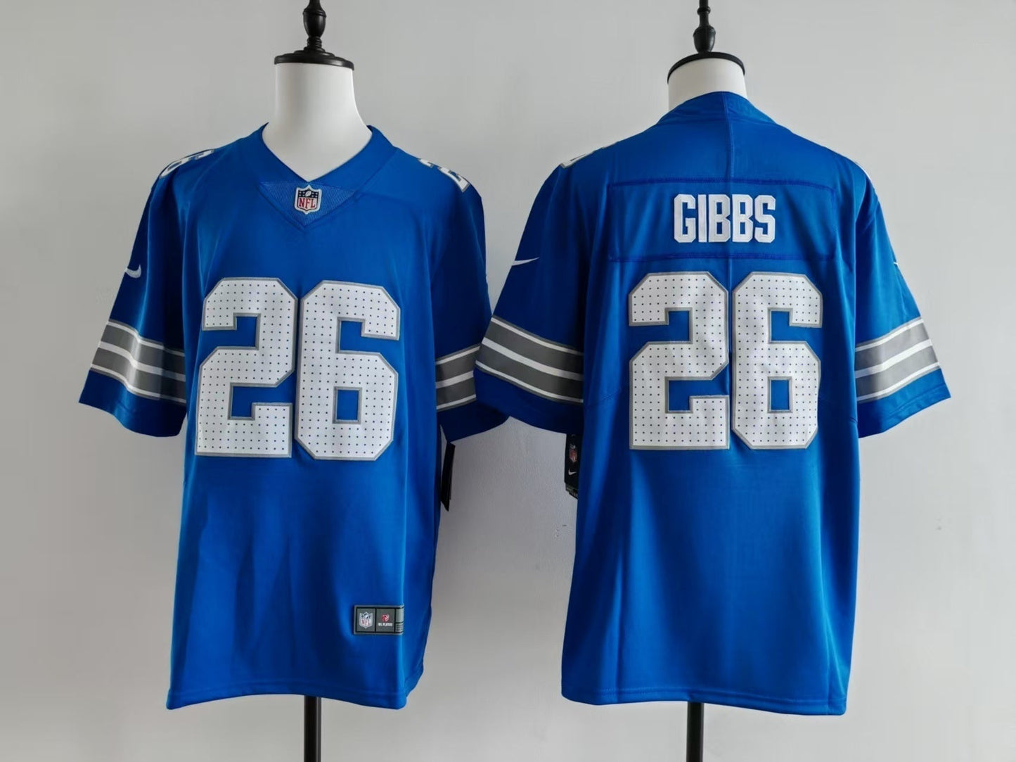 Men's Detroit Alex Jahmyr Gibbs Jersey - Blue#26 football jersey product view 1