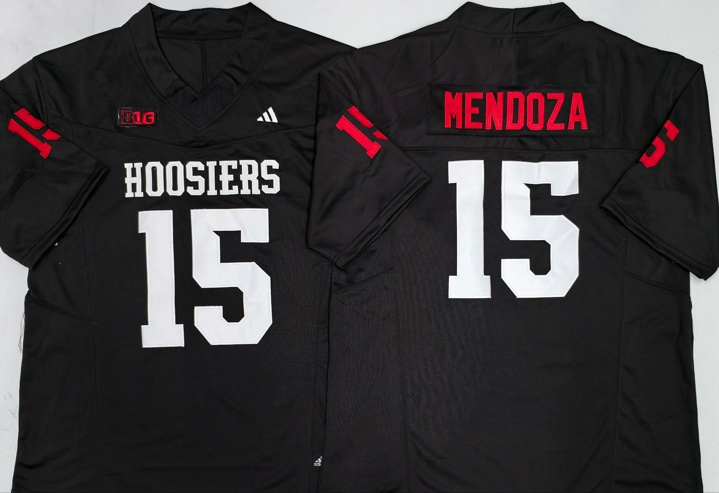 Men's Indiana Hoosiers Fernando Mendoza #15 Black Player Game Jersey sports jersey product view 1