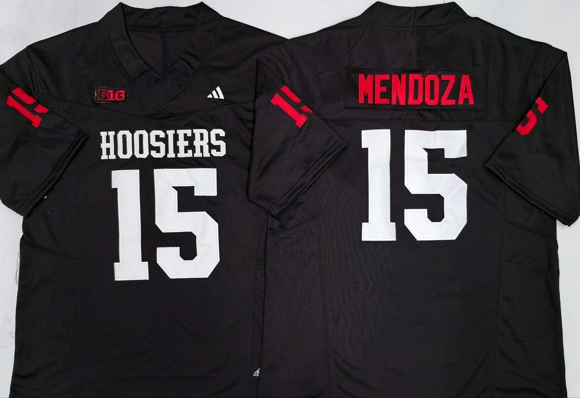 Men's Indiana Hoosiers Fernando Mendoza #15 Black Player Game Jersey sports jersey product view 1