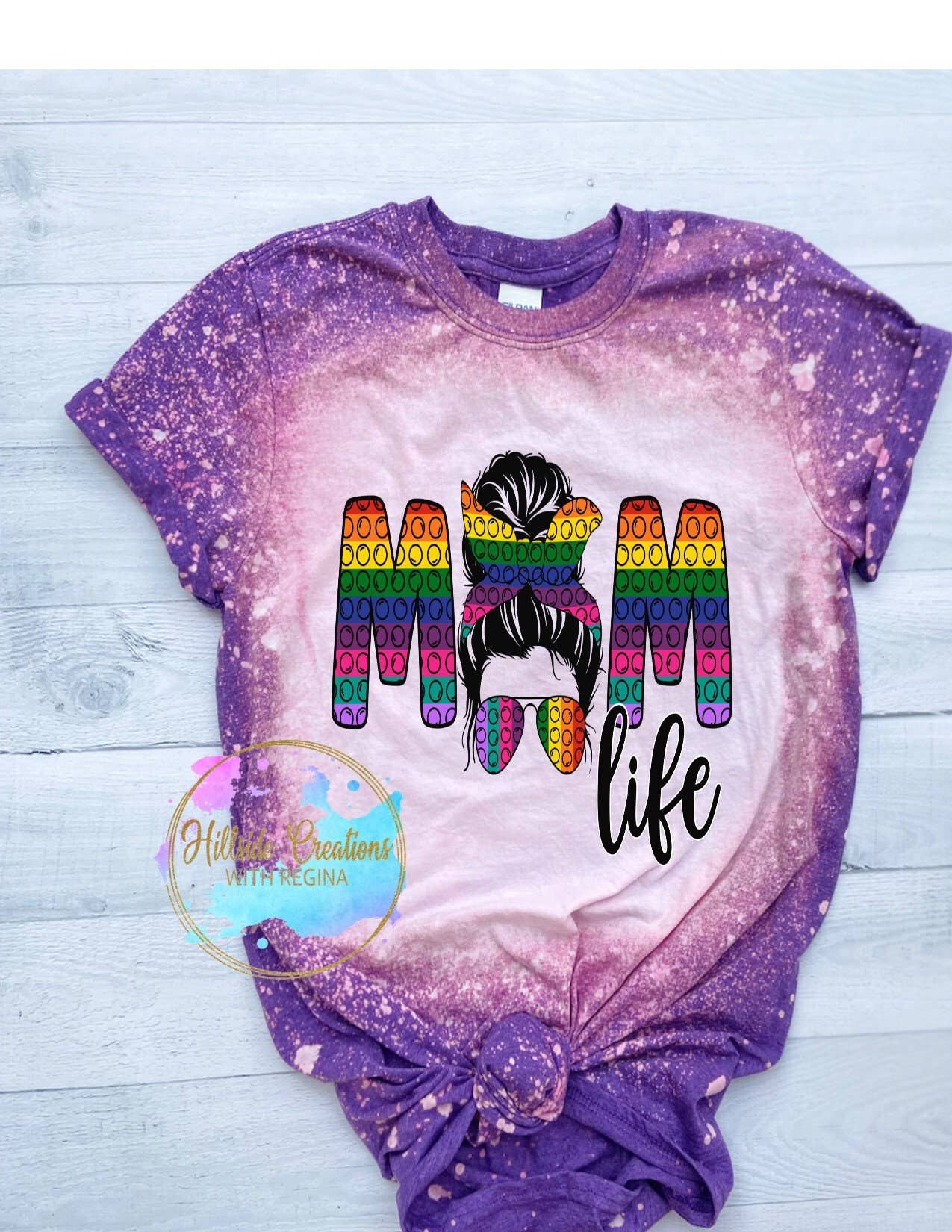 Pop It Mom Life - Fun Bleached Tee For Moms Unisex T-shirt, Sweatshirt, Hoodie, Long Sleeve Tee - T-Shirt, Sweatshirt, Hoodie