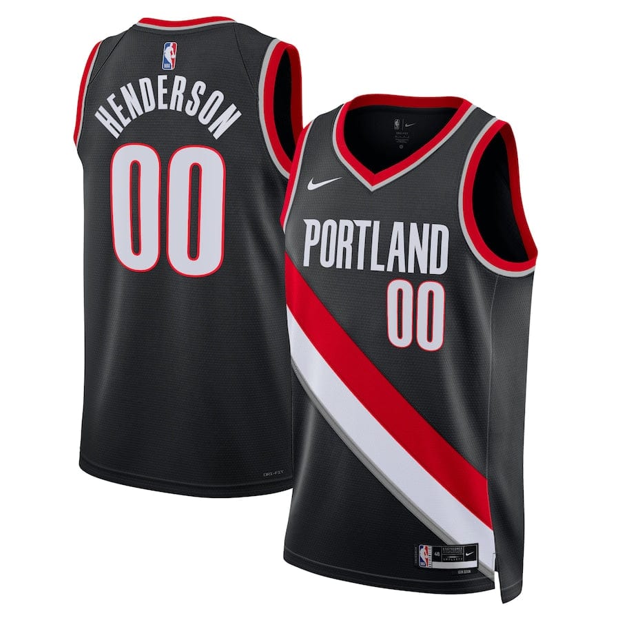 Trail Blazers Scoot Henderson 2023-2024 season Jersey basketball jersey product view 1