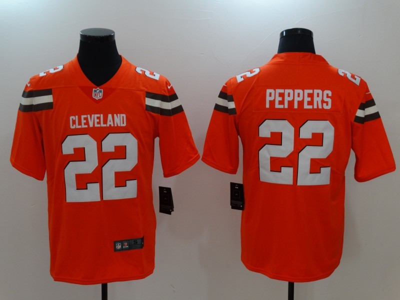 Men's Cleveland Browns Jabrill Peppers #22 Orange Game Jersey1 football jersey product view 1