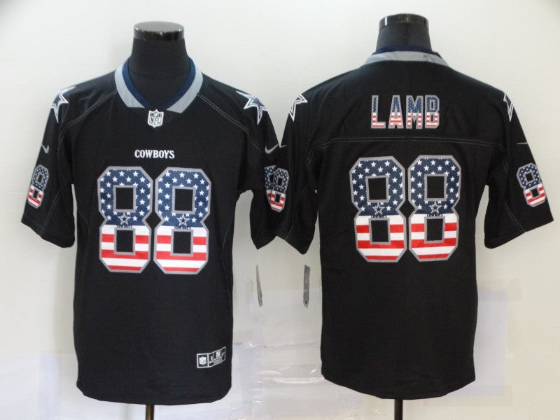Men's Dallas Cowboys #88 CeeDee Lamb Black Authentic Game Jersey1 football jersey product view 1