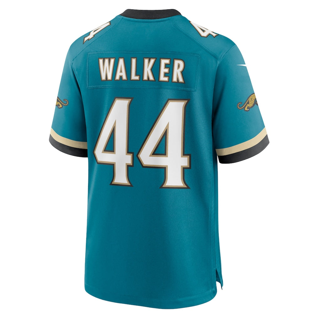 J.Jaguars #44 Travon Walker Teal Prowler Throwback Player Game Jersey football jersey product view 1