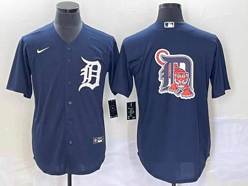 Men's Detroit Tigers Navy Alternate Replica Team Jersey baseball jersey product view 1