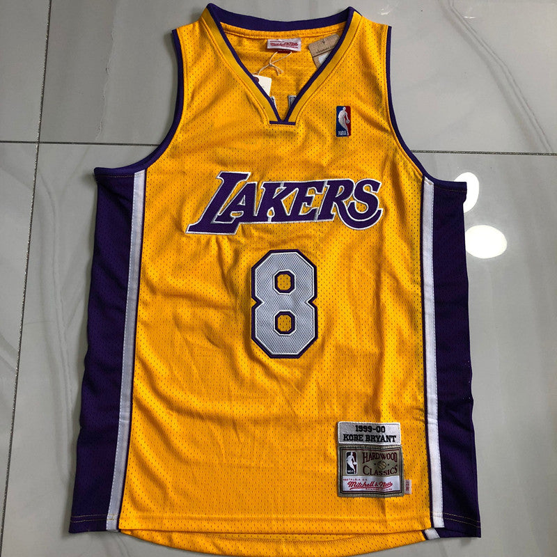 Kobe Bryant 1999-2000 Yellow 8# Retro Jersey basketball jersey product view 1