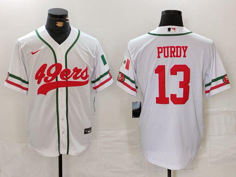 Men's San Francisco 49ers Brock Purdy White Player Jersey football jersey product view 1