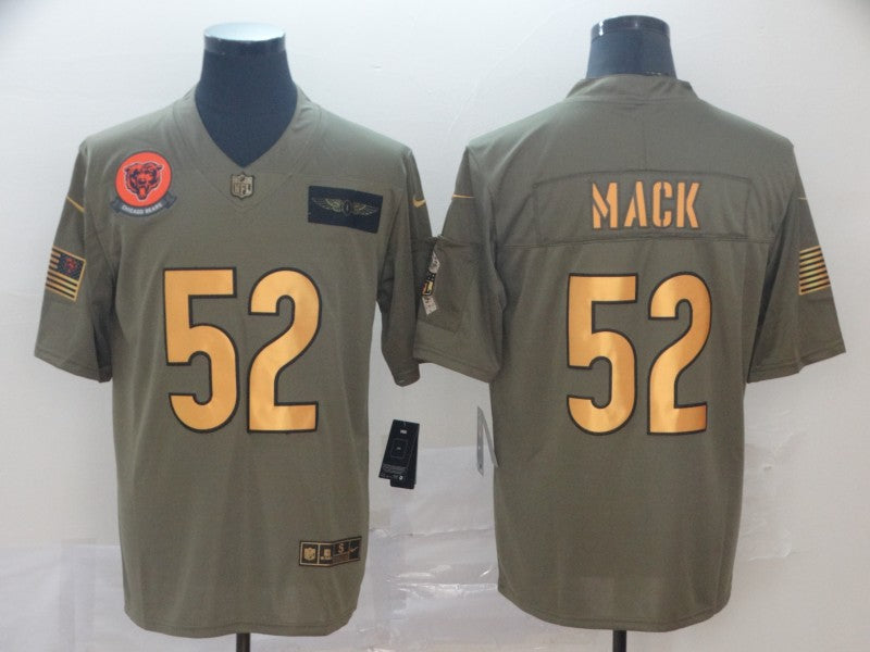 Men's Chicago Bears Khalil Mack #52 Brown Game Player Jersey1 football jersey product view 1