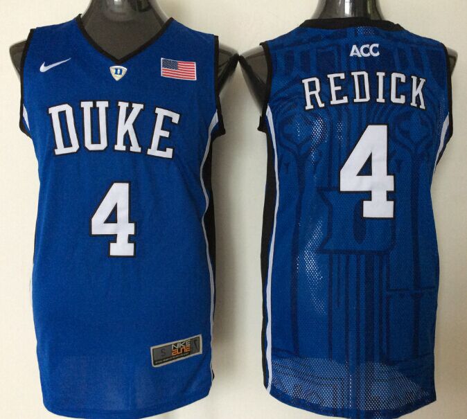 Men's Duke Blue Devils J.J Redick #4 Blue Player Game Jersey sports jersey product view 1