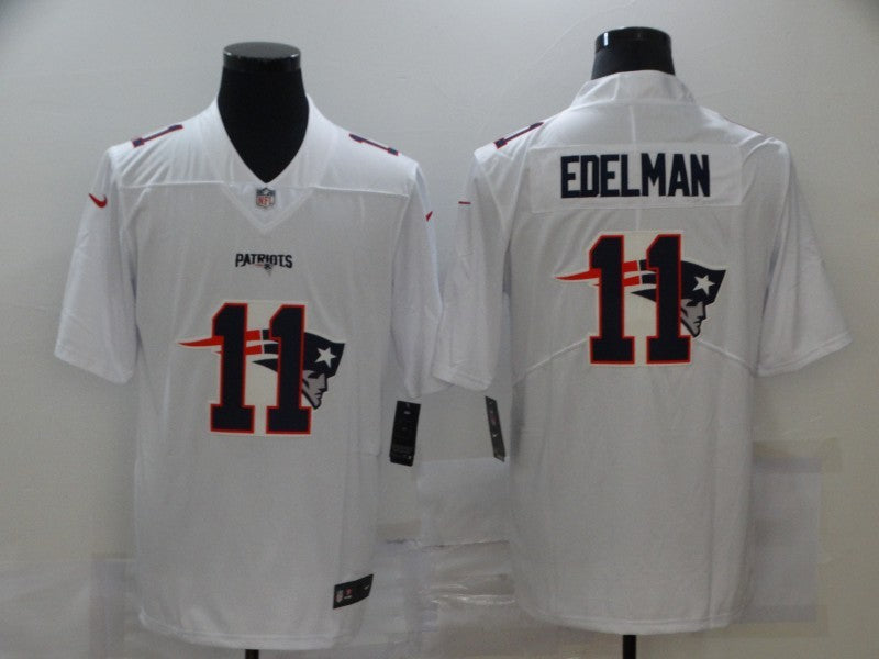 Men's New England Patriots Julian Edelman #11 White Game Jersey1 football jersey product view 1