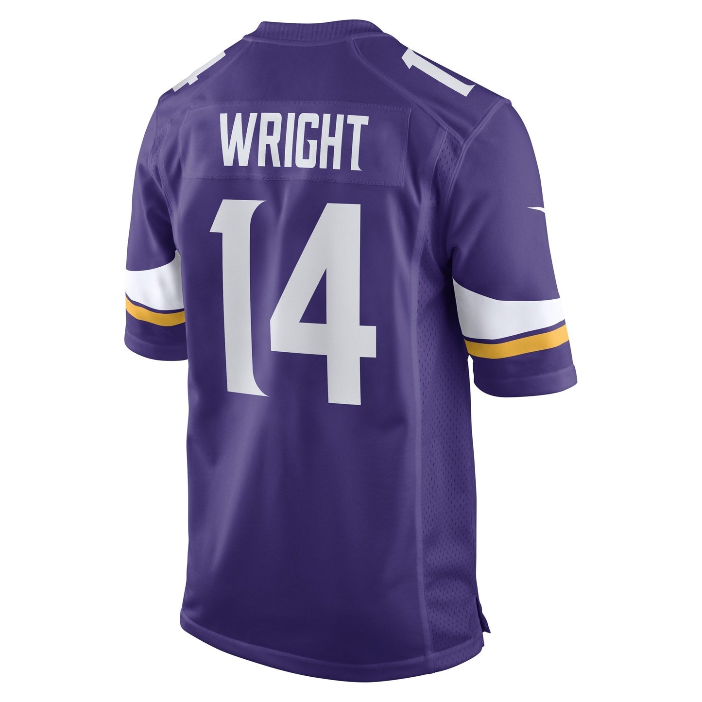 Ryan Wright Minnesota Vikings Game Jersey - Purple football jersey product view 3