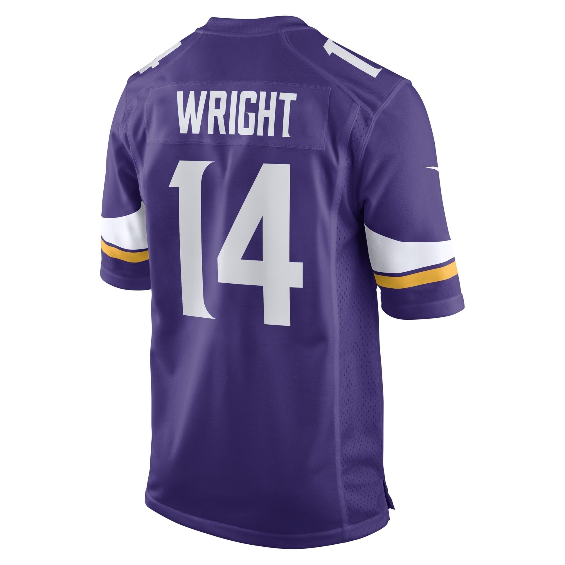 Ryan Wright Minnesota Vikings Game Jersey - Purple football jersey product view 3