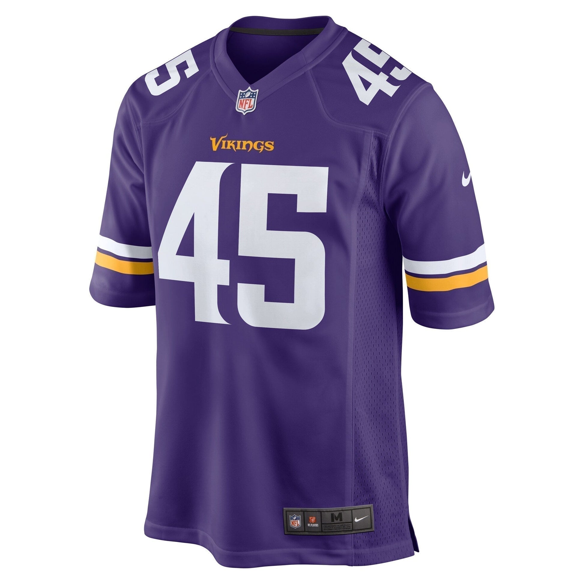 Troy Dye Minnesota Vikings Game Jersey - Purple football jersey product view 2