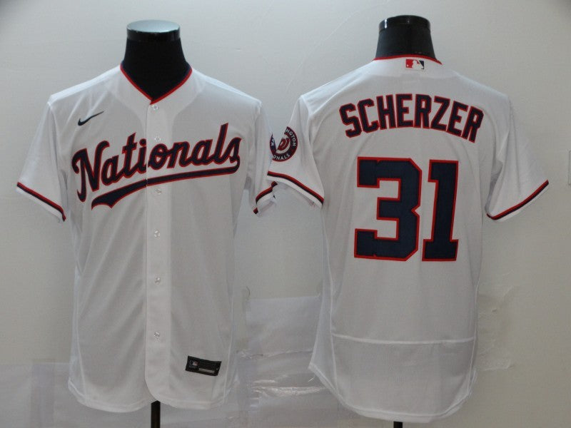 Men's Washington Nationals Max Scherzer #31 White Alternate Game Jersey baseball jersey product view 1