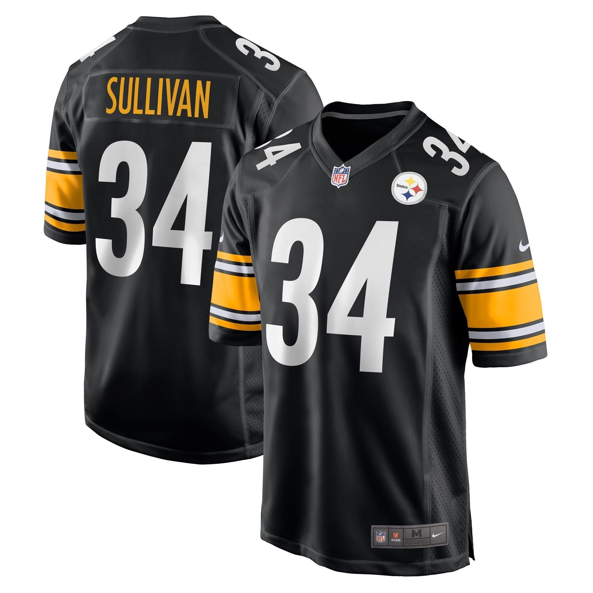 Chandon Sullivan Pittsburgh Steelers Game Jersey - Black football jersey product view 1