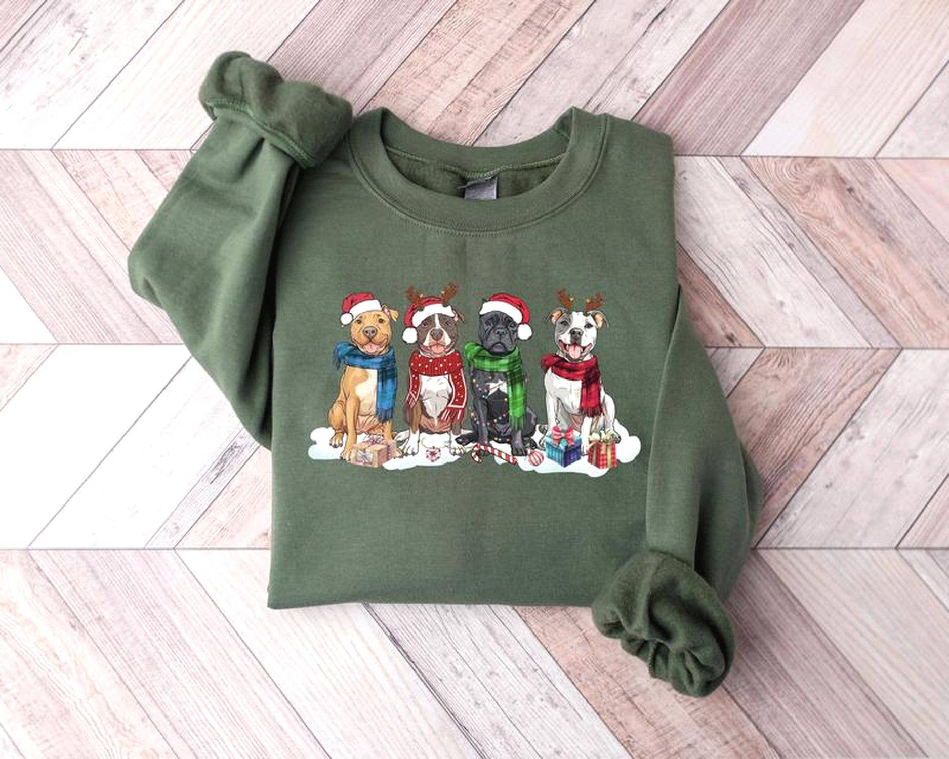 Pitbull Christmas Shirt Perfect Gift For Dog Owners Unisex T-shirt, Sweatshirt, Hoodie, Long Sleeve Tee - T-Shirt, Sweatshirt, Hoodie