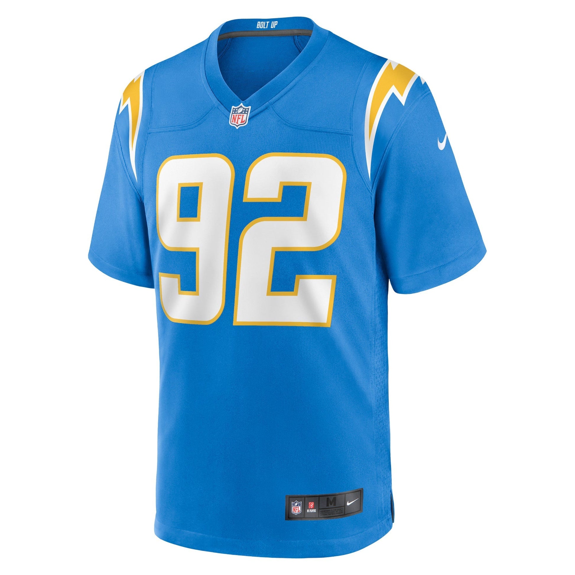 Los Angeles Chargers Justin Eboigbe Powder Blue Team Game Jersey football jersey product view 1