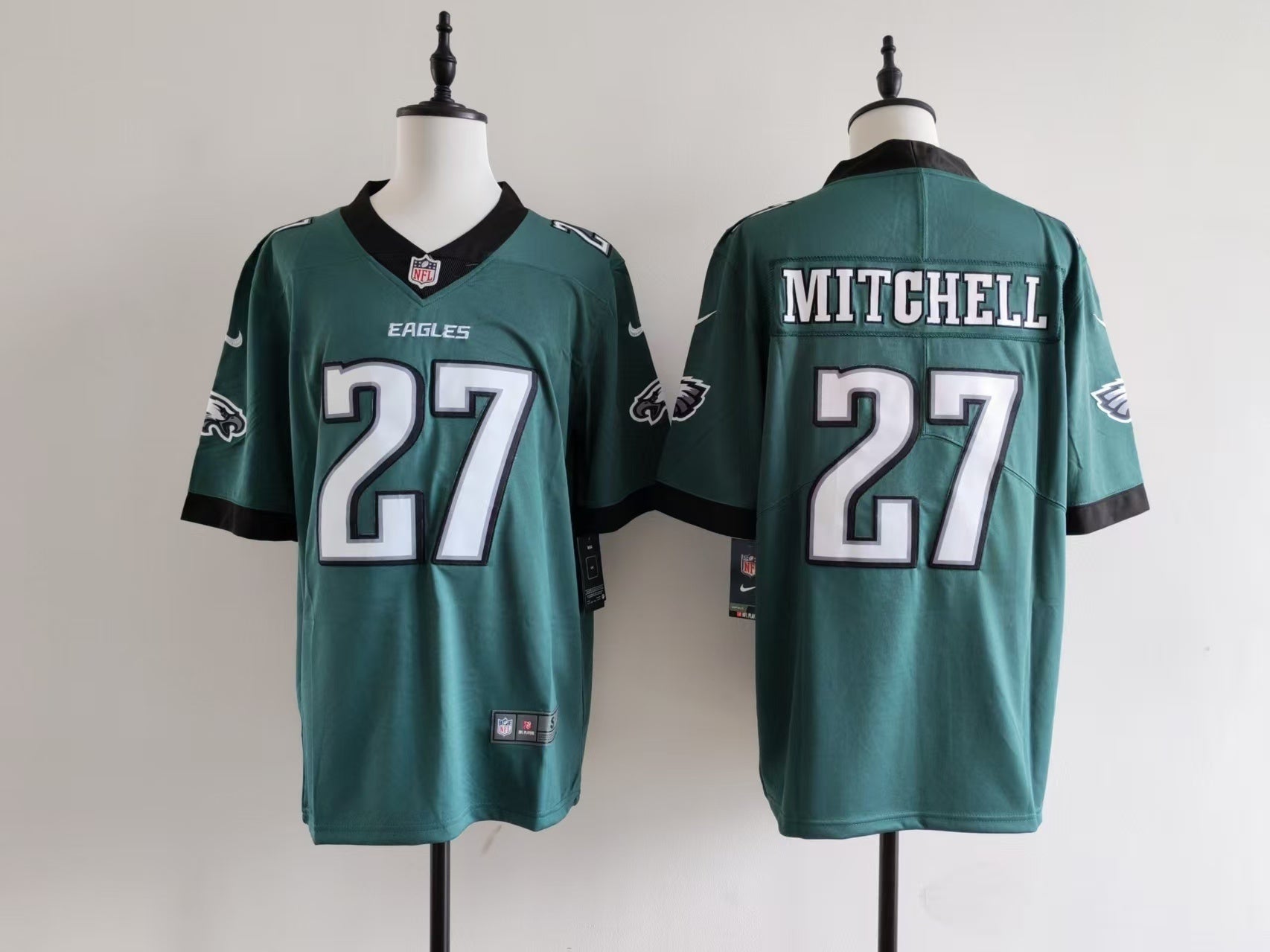 Men's Philadelphia Eagles Quinyon Mitchell Jersey-Midnight Green football jersey product view 1