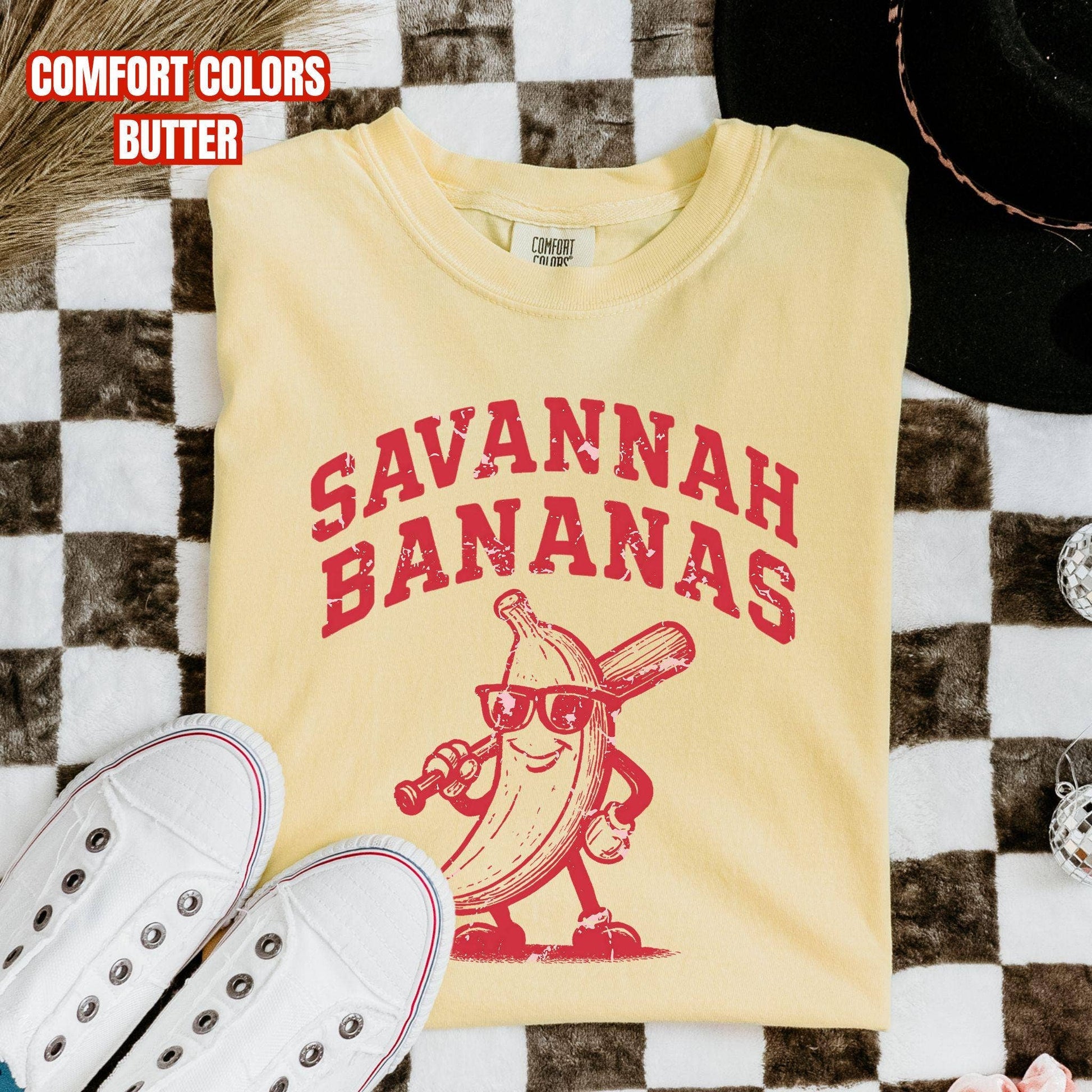 Let's Go Bananas Baseball Season Tee Unisex T-shirt, Sweatshirt, Hoodie, Long Sleeve Tee - T-Shirt, Sweatshirt, Hoodie