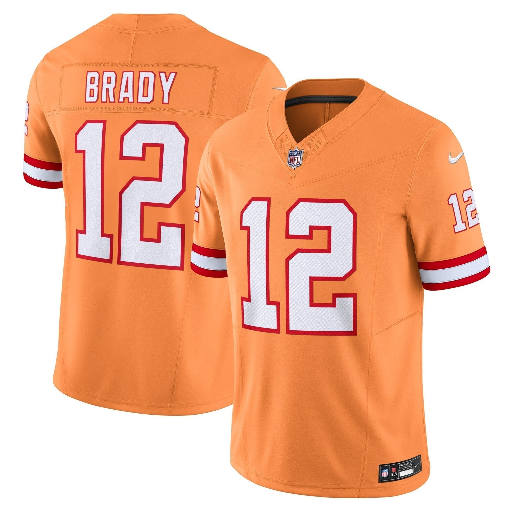 Tom Brady Tampa Bay Buccaneers Vapor F.U.S.E. Limited Jersey - Orange football jersey product view 1