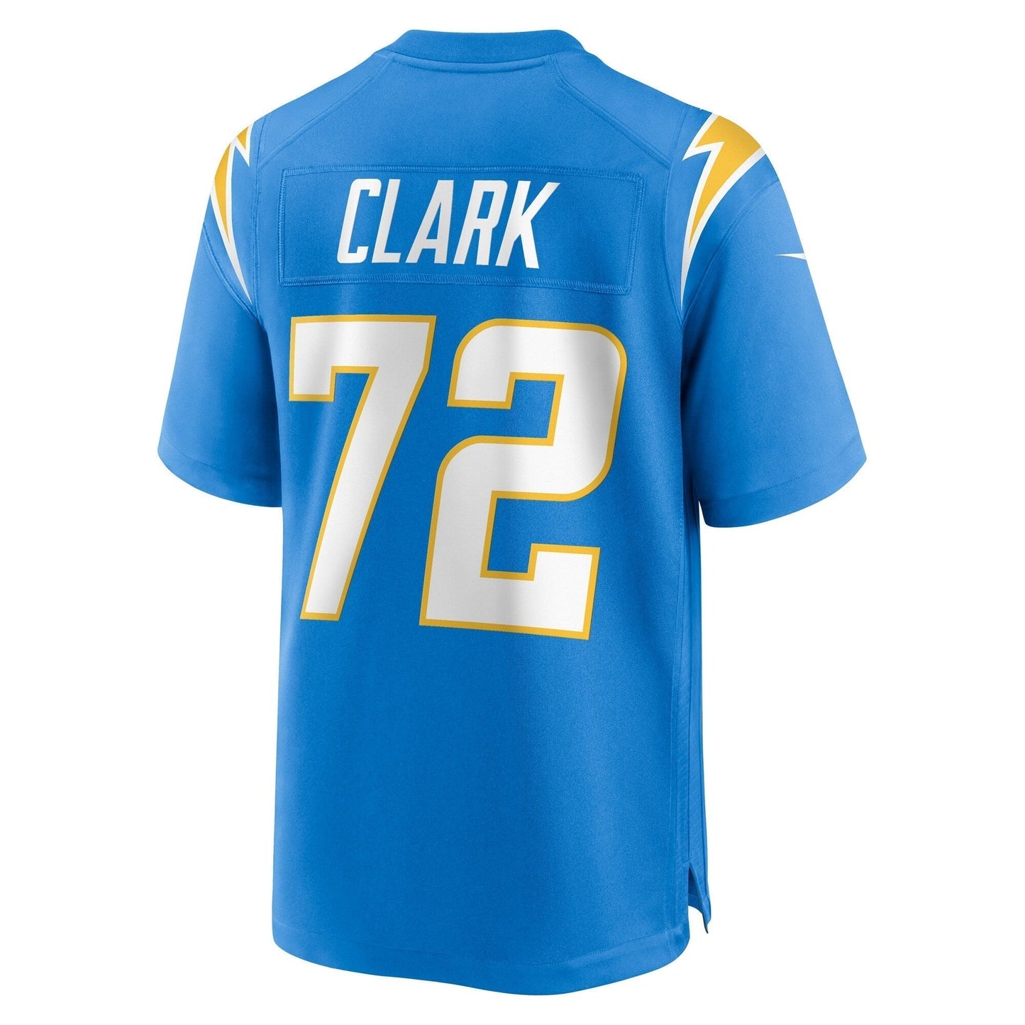 Jerrod Clark Los Angeles Chargers Team Game Jersey - Powder Blue football jersey product view 3