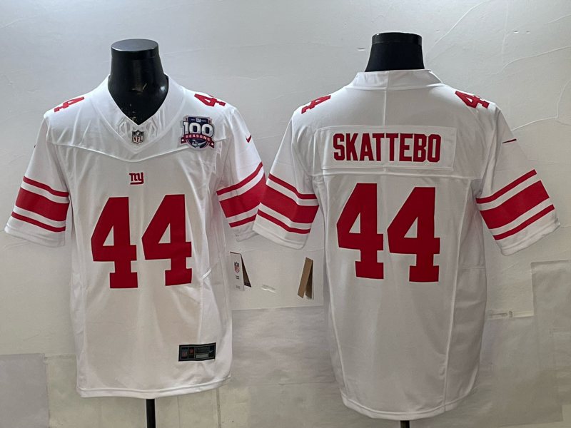 Men's New York Giants Cam Skattebo White Game Jersey football jersey product view 1