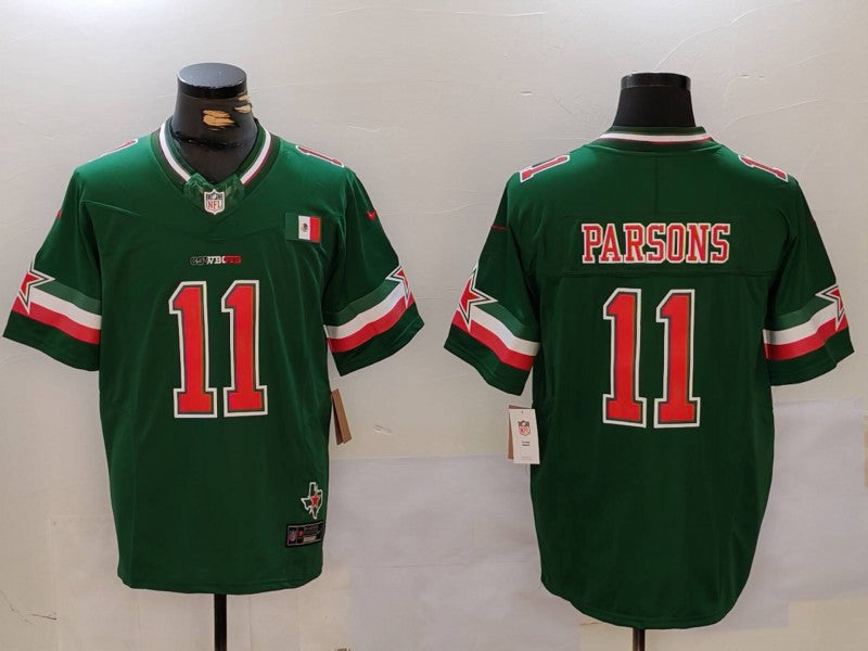 Men's Dallas Cowboys Micah Parsons #11 Green Vapor F.U.S.E. Limited Jersey1 football jersey product view 1