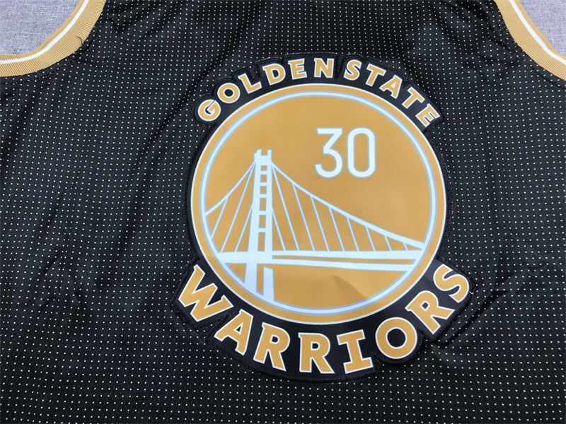 Warriors 30 Black Select Edition Jersey basketball jersey product view 3