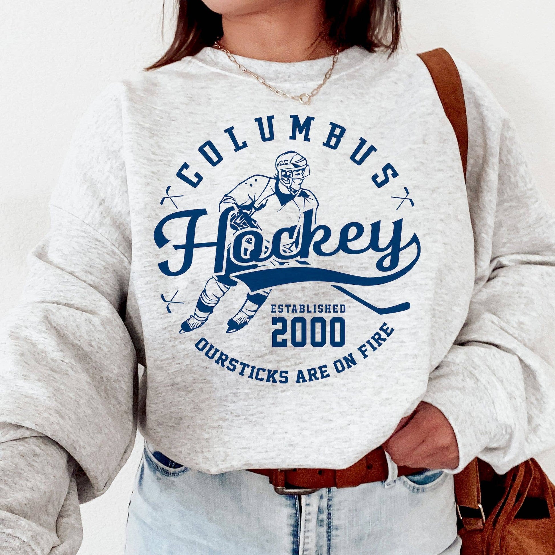 Retro Columbus Blue Jackets Est 2000 Ice Hockey Unisex T-shirt, Sweatshirt, Hoodie, Long Sleeve Tee - T-Shirt, Sweatshirt, Hoodie