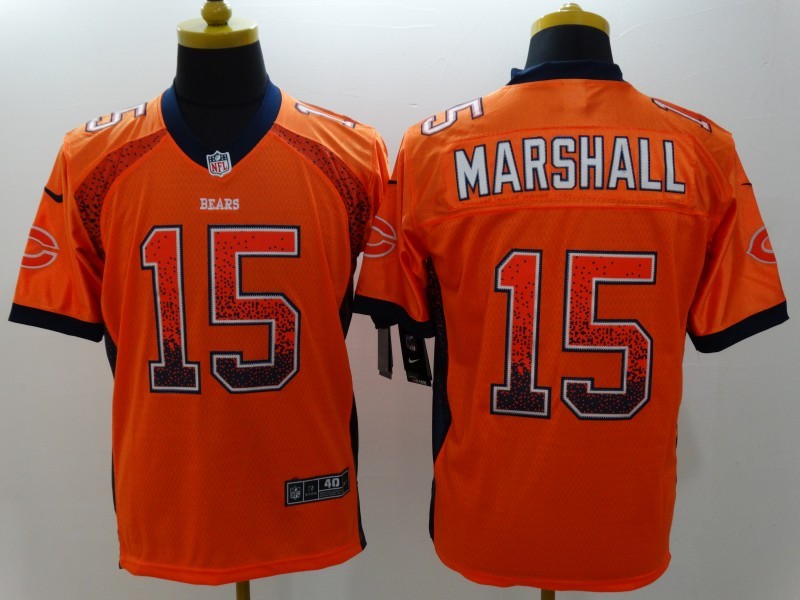 Men's Chicago Bears Brandon Marshall #15 Orange Game Jersey1 football jersey product view 1